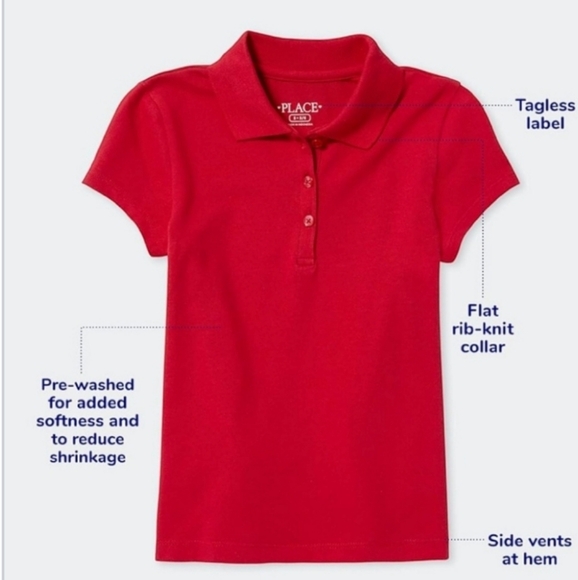 The Children's Place Boys' Multipack Short Sleeve Pique Polo, XXXL, 5-pack - Picture 3 of 3